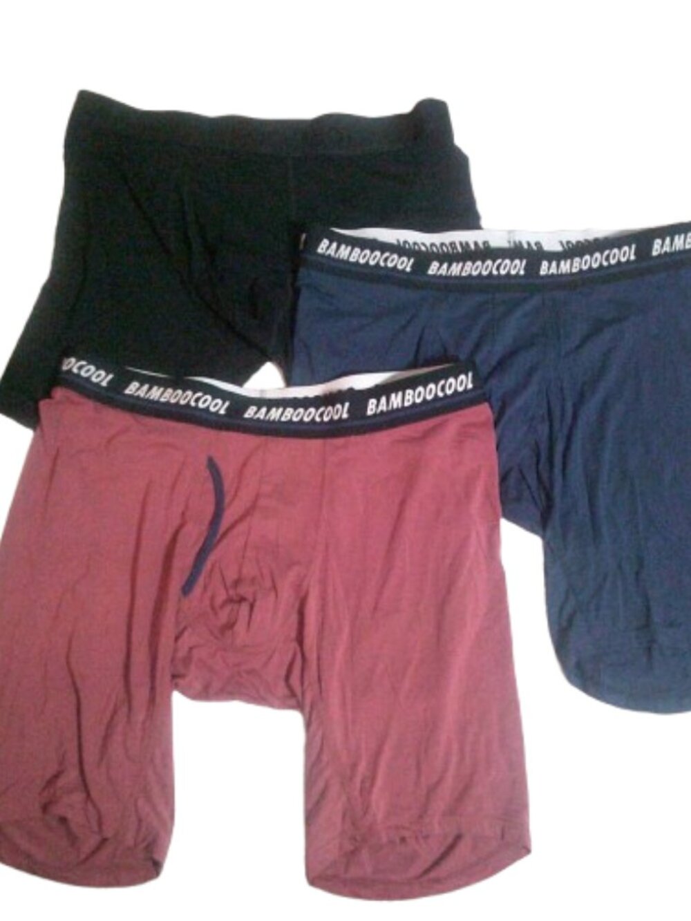 BAMBOO COOL Men's Underwear Boxer Briefs,SZ Lge 3-Pack